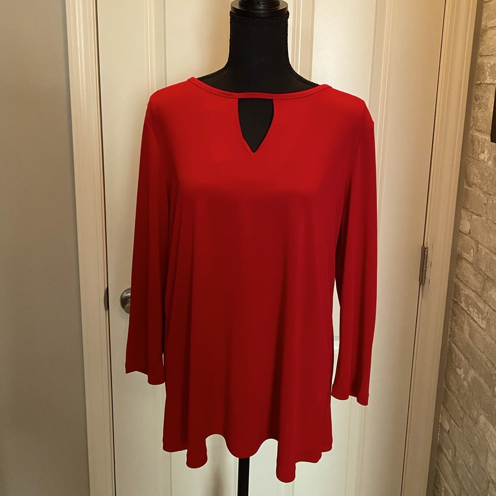 Like New Talbots Red Poly Top-Large